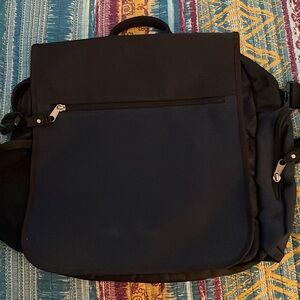 Blue Black Messenger bag / laptop bag over the shoulder